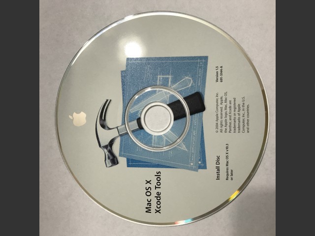 691-5144-B,,Mac OS X Xcode Tools. Install Disc v1.5 (CD) (2004)