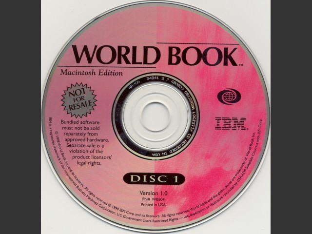 World Book Macintosh Edition Version 1.0 (1998)