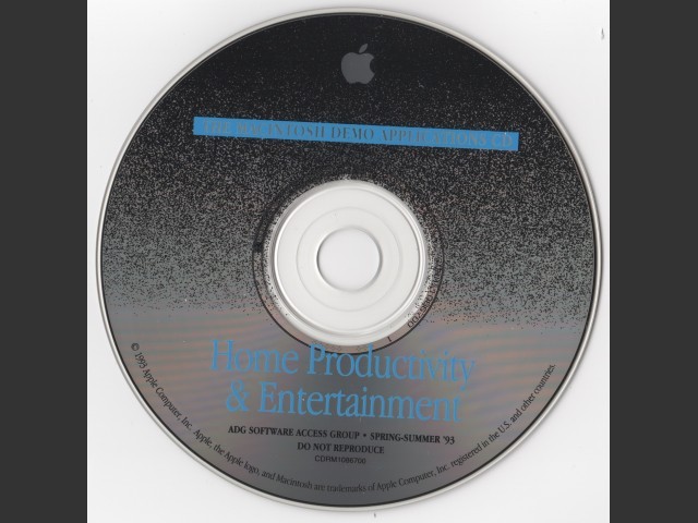 Apple Demo Applications CD - Home Productivity & Entertainment (1993)