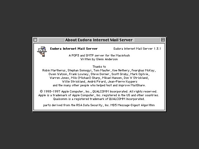 Eudora Internet Mail Server (EIMS) (1998)