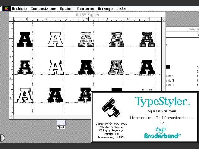 TypeStyler 1.0 (Italian) (1989)