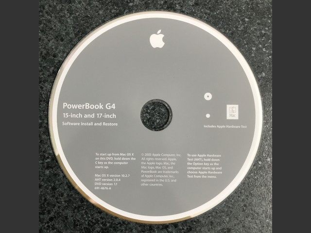 691-4676-A,,PowerBook G4 15-Inch and 17-Inch. Software Install & Restore. Mac OS X... (2003)