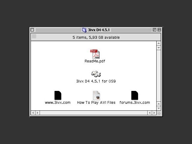 3ivx/Xvid (for OS 8.6 to 9.x + OSX) (2001)