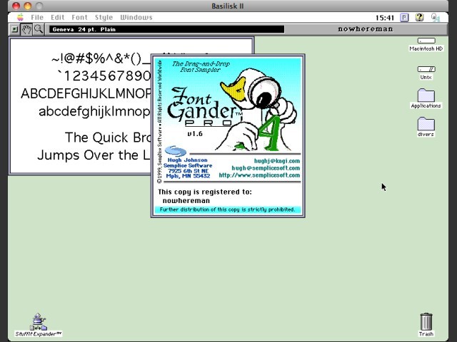 Font Gander Pro 1.6 (1999)