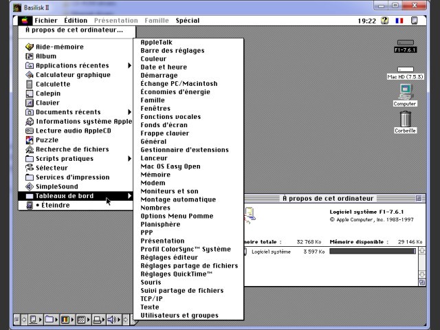 Mac OS 7.6.1 (French) {PRE-INSTALLED HDD IMAGE} (1997)