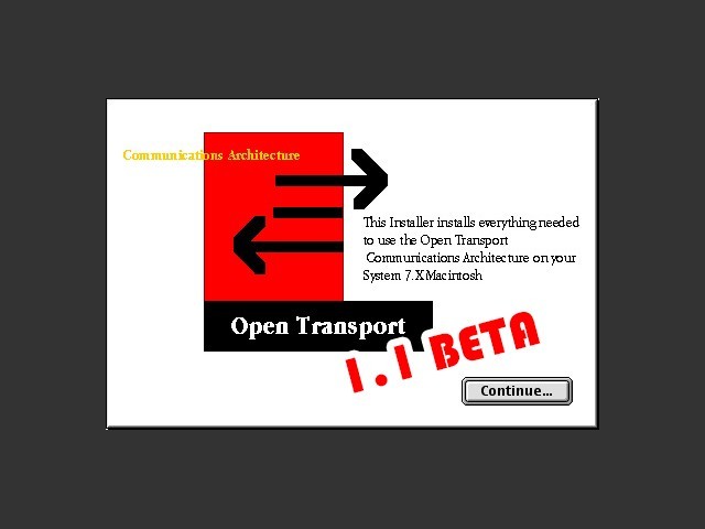 Open Transport 1.1 Beta (1995)
