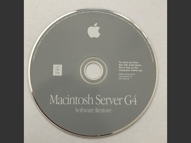 Mac OS 9.0.4 (Disc 2.0) (Server G4) (691-2742-A) (CD) (2000)