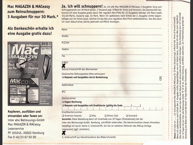 Mac Magazin CD 46 (August 1998, German) (1998)